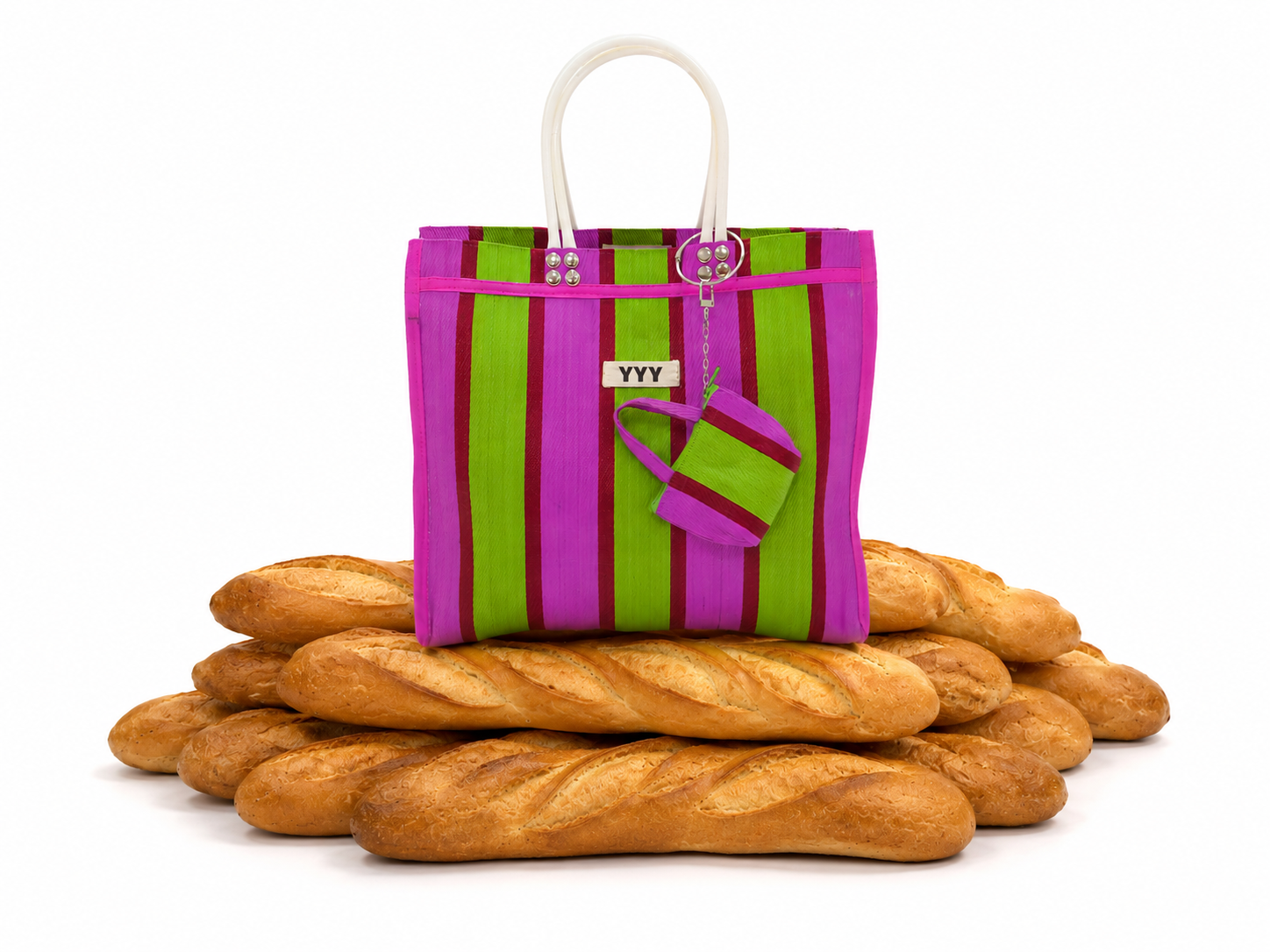 Colorful handmade tote bag made from 100% recycled plastic from The Tote Collection by House of YYY