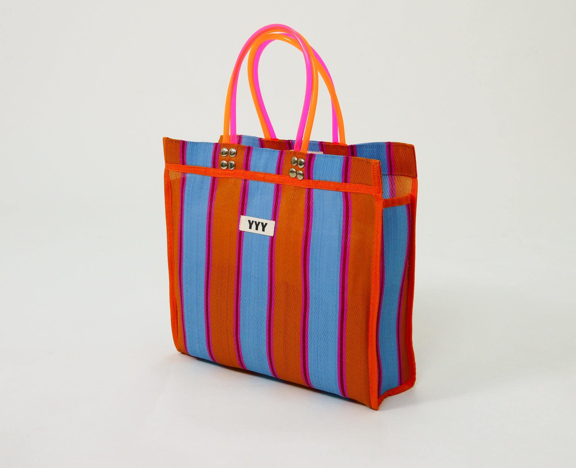 Orange & Pink Stripe Tote
