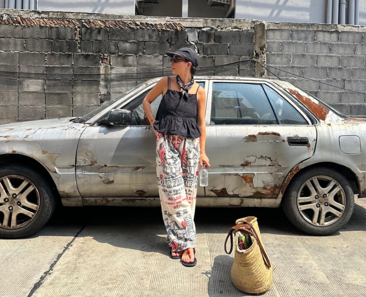Printed Draper Pants
