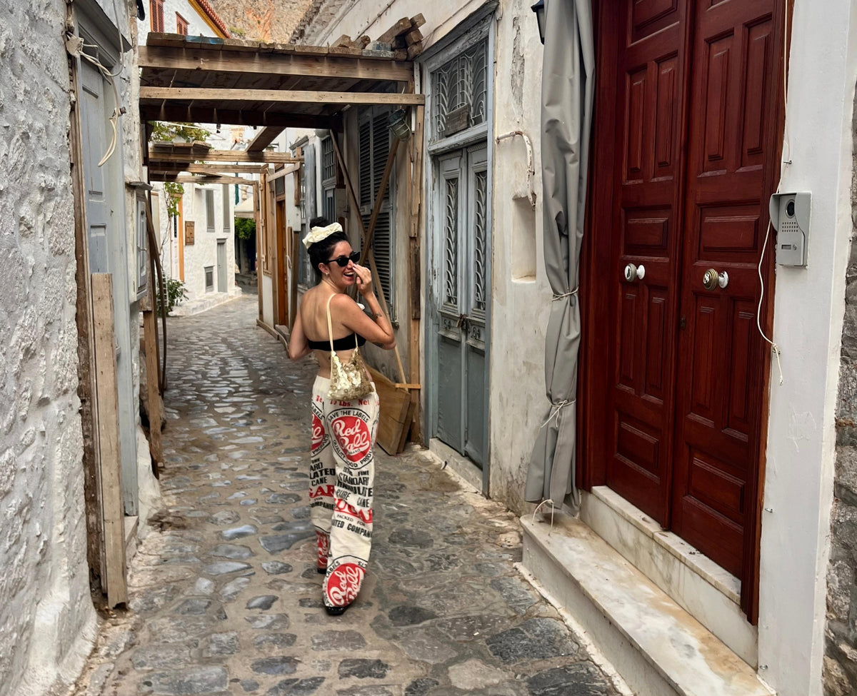 Printed Cotton Drawstring Pant