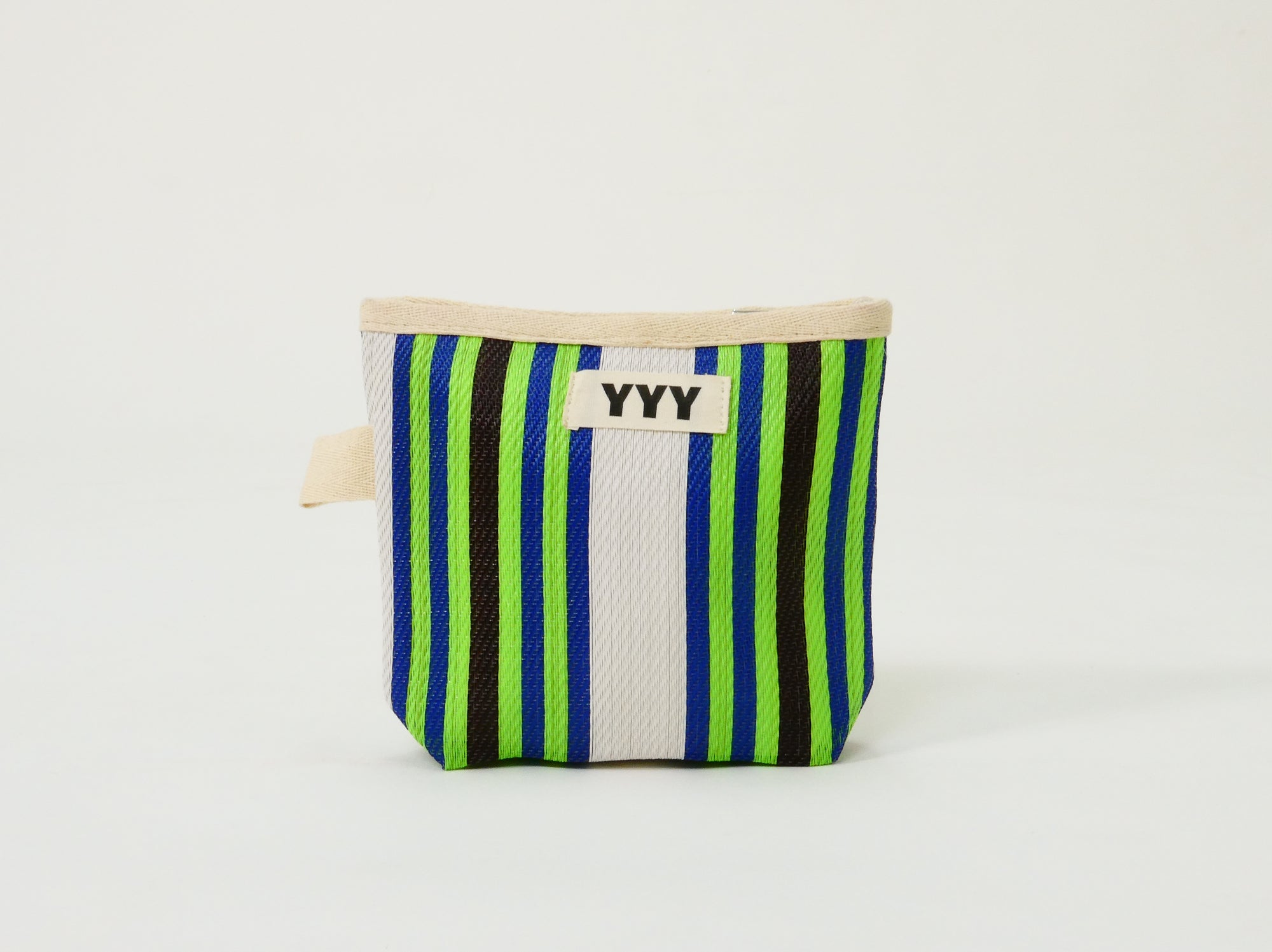 Compact organizer pouch made from recycled plastic